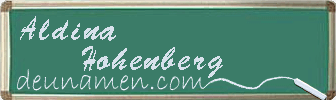 Aldina Hohenberg Visitenkarte